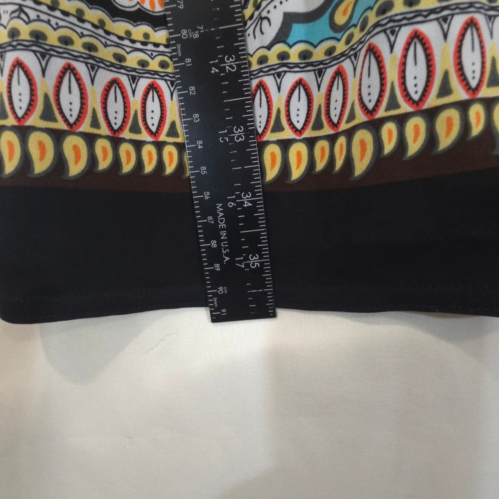 Jodi Kristopher Black Paisley Print Empire Waist Midi Dress Juniors Size M - Picture 4 of 6